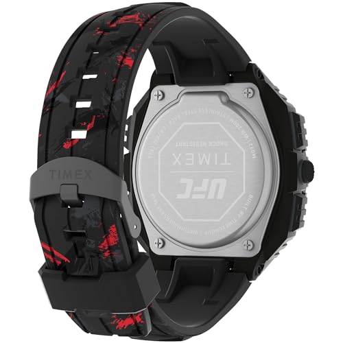 TIMEX Men Black Round Resin Dial Digital Watch- TW2V85100X6 - Image 5