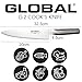 Global 8-Inch Chef's Knife – Lightweight Japanese Stainless Steel, Razor-Sharp Edge, Made in Japan, G-2