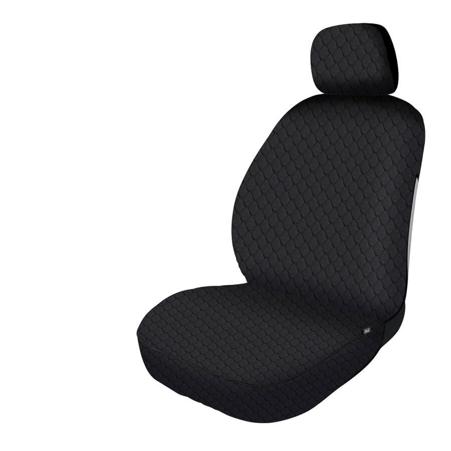 Norris Coprisedile Singolo Universale per Auto/SUV Nero in Cotone Soft, Protettivo, Lavabile, Compatibile con Airbag, Installazione Rapida, Adatto a Sedili Standard con Poggiatesta Regolabile