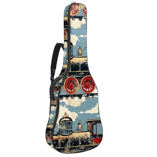 Housse de guitare acoustique élégante pour musiciens urbains au style moteur à vapeur rétro