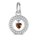 925 Sterling Silver Heart with CZ July Birthstone Charms for Pandora Me Bracelet Fashion DIY Silver Simulated Birthstone Necklace Charm Pendant Bracelet Jewelry Gifts for Women(1 PCS)