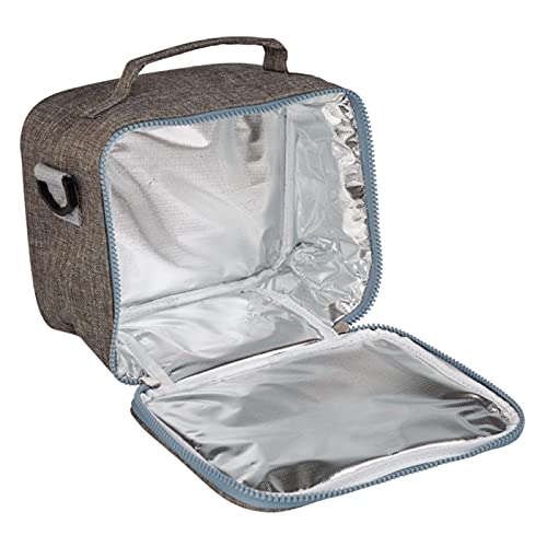 Tradineur - Bolsa porta-alimentos térmica en colores surtidos de 21 x 17 x 14 cm y capacidad de 1200 ml. Fiambrera que guarda calor para portar comida. Nevera portable térmica.