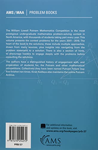 The William Lowell Putnam Mathematical Competition 2001-2016: Problems, Solutions, and Commentary (Problem Books) - Image 2