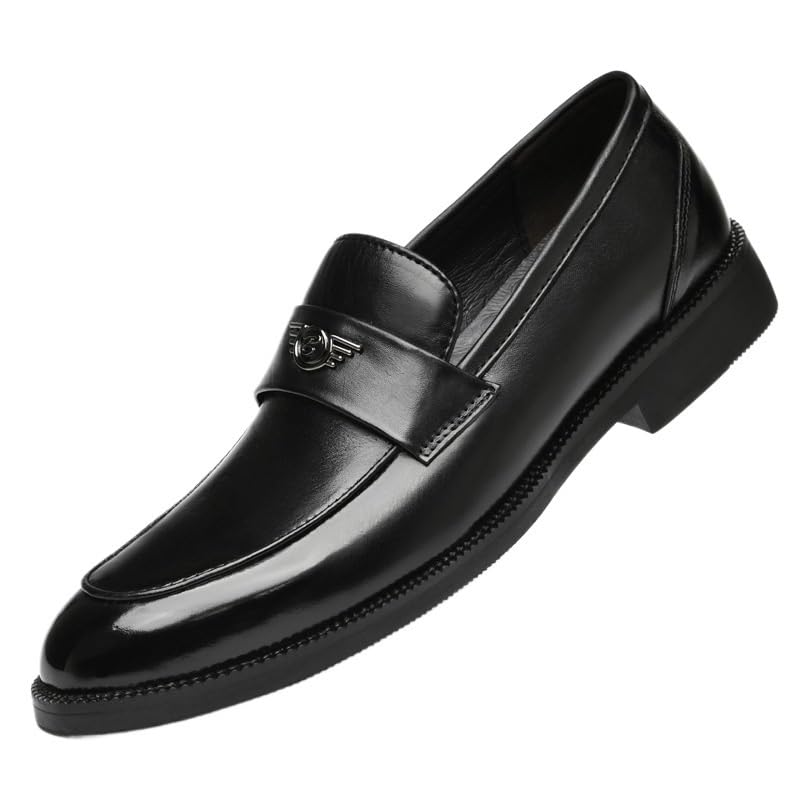 Men Formal Oxford Shoes Business Tuxedo Wedding Slip Resistant Formal Luxury Leather Slip-on Plain Toe Business
