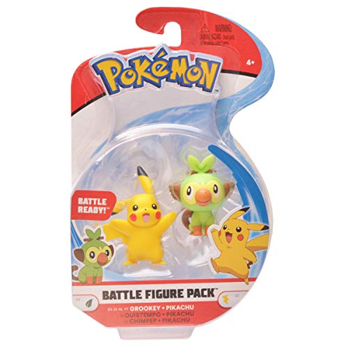 Pokemon Pack De 2 Figurines Pikachu Et Grookey 5 Cm - vue 4