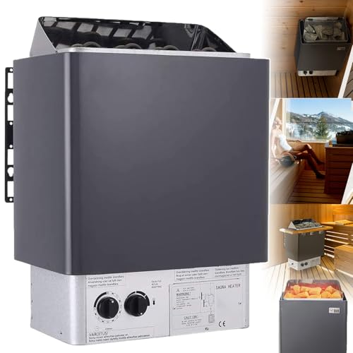 Calentador eléctrico de sauna de acero inoxidable, calentador de vapor húmedo y seco con controlador interno para uso doméstico, calidad premium, calentamiento rápido, diseño duradero