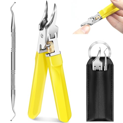 Ingrown Nail Clipper - 2026 Eagle Beak Beveled Wide Jaw Opening Toenails Clipper, Slant Curved Blade Podiatrist Toe Nail Clippers for Women and Men