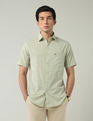 Image of AD by Arvind Modern Slim Fit Tartan Checked Shirt