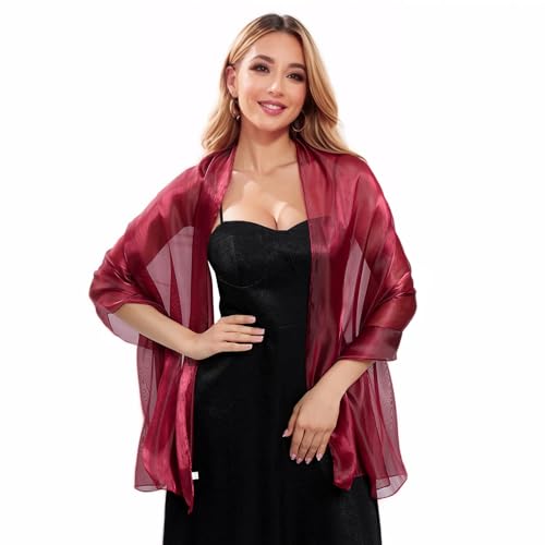 Women Shawls and Wraps for Evening Dresses Wedding Lightweight Soft Sheer Crepe Shawl2
