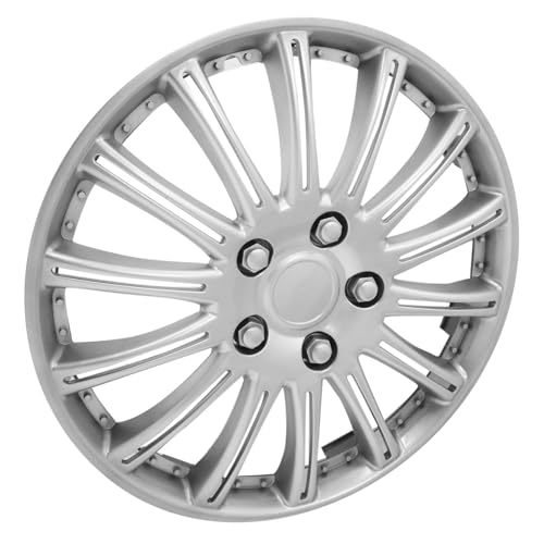 Enjoliveurs 14 pouces en plastique argenté par MAGICLULU pour protection de moyeu auto