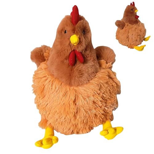 SKIPTHYBER Huhn Plüschtie 25CM Plüschtier Stofftier Huhn Simuliertes Tier Huhn Plüschtier Plüschtier, Zimmer Schlafsofa Dekor, Plüsch Huhn Geschenk
