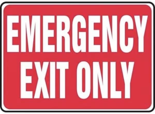 Exit Sign, Accu-Shield, 14 in W, 10 in H, Mfr: MEXT441XP-A