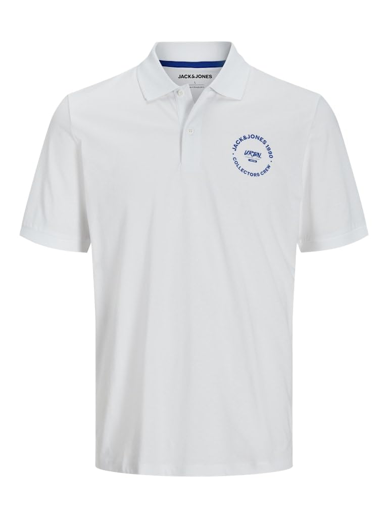 JACK & JONES JJSIMON Polo SS, White, M