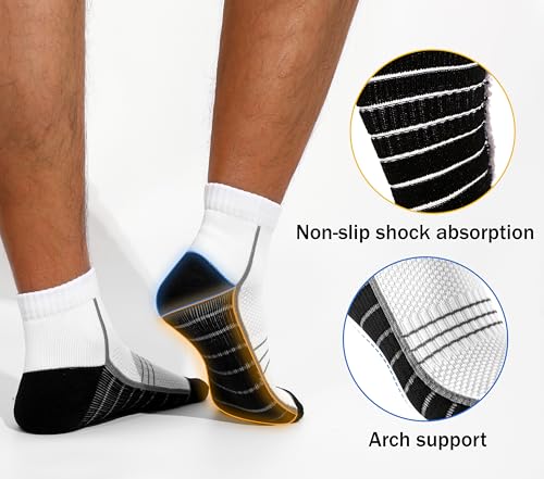 CONRAN KREMIX Athletic Running Socks Cushioned Breathable Sports Socks for Men and Women (6 Pairs)2