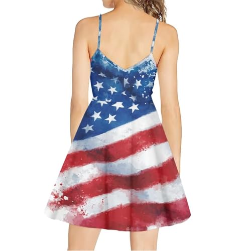 Image of Cozeyat Women Girls Summer Sleeveless Dress Casual Swing Beach Cover Up Knee Length Dresses,Large Size XS-4XL