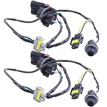 DUNSIHUI 2pcs Headlight Wiring Harness 15930264 Headlamp Socket Wire 645-539 Compatible with Malibu 2008-2012 Headlight Wiring Harness