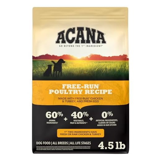 ACANA Grain Free Dry Dog Food Free Run Poultry Recipe 4.5lb Bag