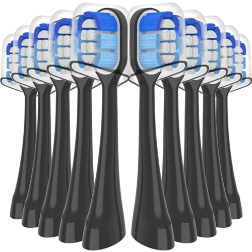 10 Pack Compatible with Oral-B Clic Toothbrush Ultimate Clean Replacement Brush Heads, for Oral-B Clic Toothbrush (Black)