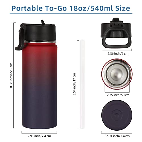 Volhoply 18oz Insulated Water Bottle 2 Pack - Image 3