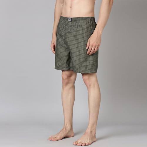 Image of Levi's 024 Boxer Shorts for Men | 100% Poplin Cotton | Checked Men's Boxers | Durable & Breathable | Smooth Hand-Feel | Inner Elastic Waistband | Functional Fly | Relaxed Leg Opening | Pack of 1