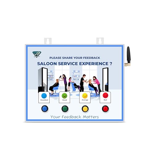 Image of Rely Cure ⇒ VP Industries (Lite Model) Saloon Feedback Machine with Inbuilt WiFi Hotspot | Smiley Feedback System with Mobile App & Live Reports