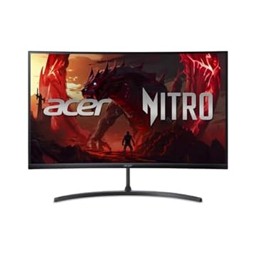 Monitor Gamer Nitro series ED273 Hbmiix curvo Preto LED VA de 27” FHD 100Hz com HDR10 AMD FreeSync, HDMI, VGA Game Mode