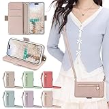iPhoneSE3 手帳型ケースショルダー スマホケース iPhoneSE2 可愛い 肩掛け 斜め掛けショルダー アイフォン 7 8 ケース手帳型 おしゃれ カード収納 かわいい 首掛けショルダー あいふぉん SE2 SE3 スマホケース シンプル 女性 ストラップ ジッパー小銭入れ お財布付 大容量 サイドマグネット 薄型軽量 耐久性 全面保護 着脱しやすい（アプリコットピンク）