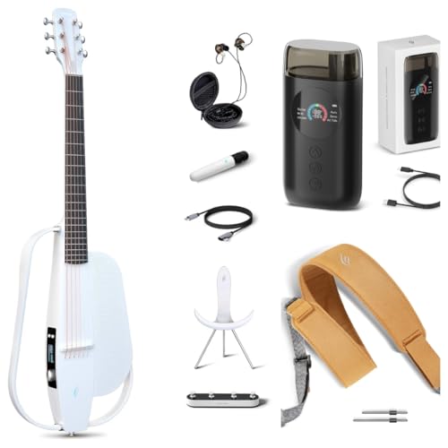 Enya NEXG 2 Acoustic-Electric Guitar Carbon Fiber Travel Smart Audio Guitar Kit & Enya Smart Automatic Guitar Tuner & enya Magnetic Strap