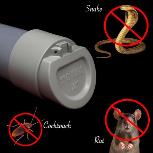 Image of PVC Drain Pipe Flip Cap 110mm & 90mm (4 Inch & 3 Inch) | Anti-Rat & Insect Guard | Durable White PVC Waste Pipe Fitting Cover for Indoor & Outdoor Drainage Use Pack Of 1 (Combo 110mm & 90mm)