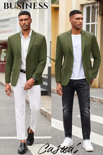 Image of COOFANDY Mens Casual Blazer Slim Fit Suit Jacket Lightweight Knit Sport Coat Two Button Blazer Jacket