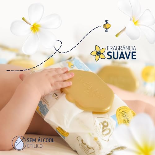 TOALHINHAS UMEDECIDAS PREMIUM Baby Bee Free, 80 unidades