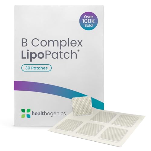 Healthogenics LipoPatch Super MIC B12 Daily Lipotropic & B-Vitamin Wellness with Methionine Inositol & Choline Easy Peel-on Patch + Online Lifestyle Guidance