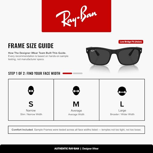 Image of Ray-Ban RB4428F Square Asian Fit Low Bridge Square Sunglasses for Men for Women +BUNDLE with ACCESSORY EYEWEAR KIT