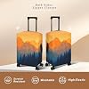 Explore Land Travel Luggage Cover Suitcase Protector Fits 27-30 Inch Case (Amber Mountains, L)