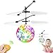 Flying Ball Toys, RC Toy for Kids Boys Girls Gifts Rechargeable Light Up Drone Ball, Infrared Induction Hand Suspension Helicopter with Remote Controller for Indoor and Outdoor Games (Crystal Ball)