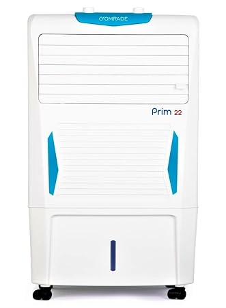 COMRADE Prime 22 Personal Air Cooler with Home, Deflection and High Density Honeycomb pads; (22L, White)