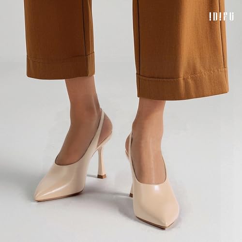 IDIFU IN4 Slingback Closed Toe Heels Women's Pumps High Stiletto Pointed Toe Heels Prom Wedding Work Dress Shoes for Women Dressy Comfortable Sexy Trendy Fashion Pumps Shoes3