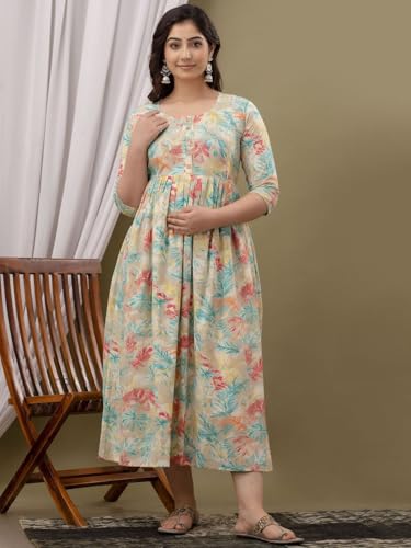 Image of Women's Maternity Kurti for Feeding Zippers |Easy Breastfeeding Kurti for Nursing Pre and Post Pregnancy (Combo of 2 Kurti)