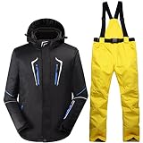 Damen Und Herren Skianzüge Verstellbar Wasserdicht Winddicht Verdickend Warme Skianzug Jacke Snowboard Anzug Jacke + Hose,L1,L