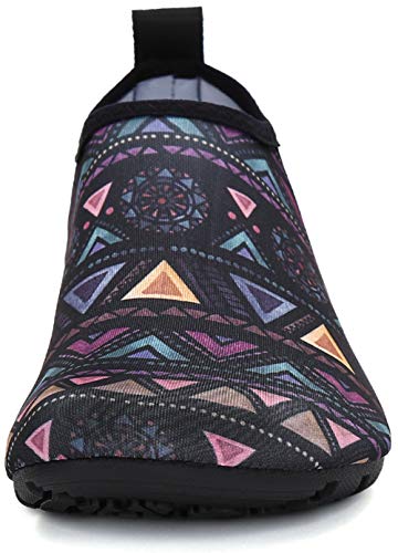Foto von SAGUARO Badeschuhe Wasserschuhe Neoprenschuhe Frauen Barfuß Schwimmschuhe Strandschuhe Tauchschuhe Wassersport Surf Aqua Schuhe für Damen Herren(Böhmische Violett, 38/39 EU)