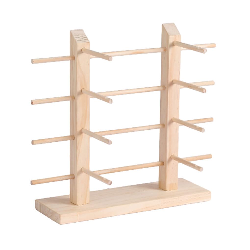 TWISAXC Wooden Rack For Jewelry Storage Durable And Sturdy Jewelry 8 pairs