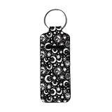 Coldinair Sun Moon Stars Chapstick Holder Keychain,Lip Balm Holder Chapstick Keychain Holder for Lipstick,Chapstick,Lip Balm