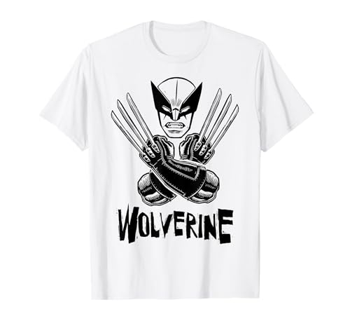 T-shirt Wolverine Marvel X-Men vêtement imprimé graphique griffes croisées