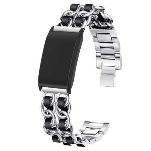 Bracelet en métal et cuir Blueshaweu élégant pour tracker WHOOP 4.0 et 3.0