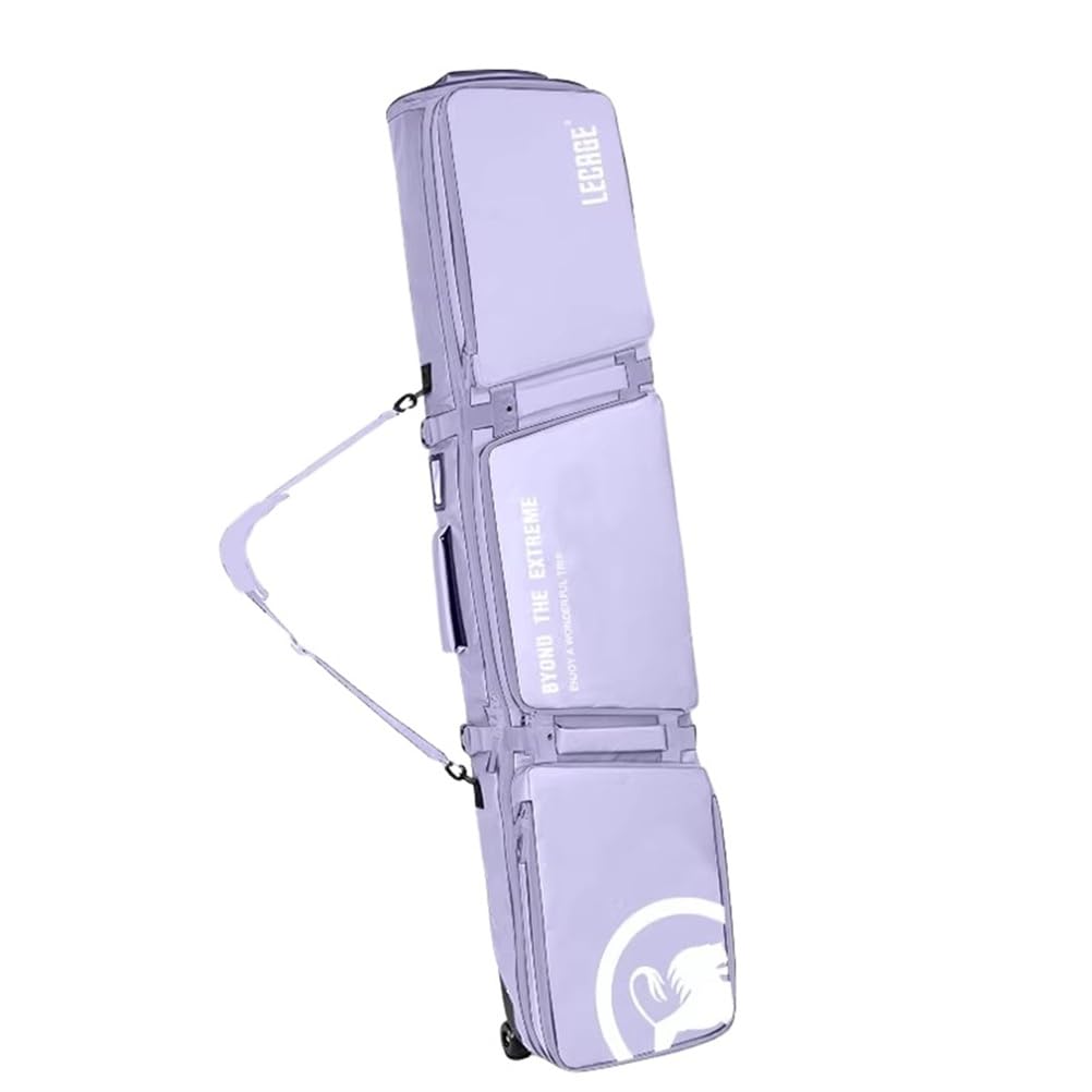 Borsa da Snowboard con Ruote per Viaggi Aerei, Borsa da Sci Doppia con Ruote Impermeabile per 2 Set di Sci/Snowboard Singolo, Scarponi, caschi, Occhiali Fino a 170 cm