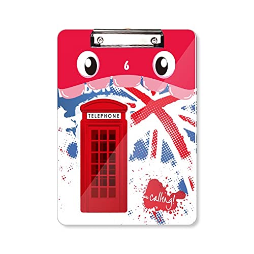 Dossier à tête plate cabine téléphonique Londres A4 pour écrire partout sans table