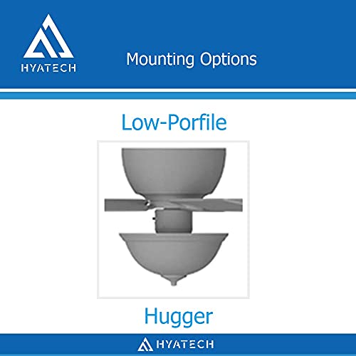 Hyatech 30 Inches Small Tiny Mini Hugger Pull Chain Indoor Ceiling Fan, Low Profile Flush Mount Reversible Blades For Living Room, Bedroom, Basement, Kitchen, Pantry, Matte Black #TOP7