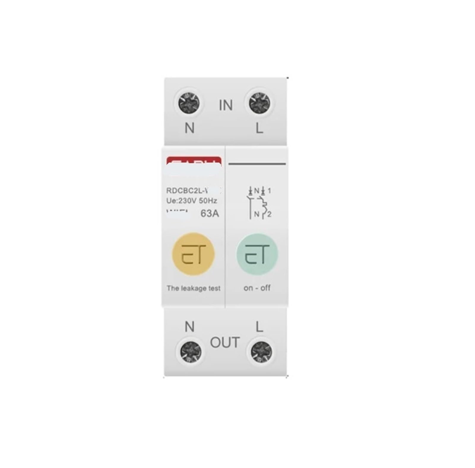 Compteur d'énergie kilowatt-heure avec disjoncteur 1P+N et minuterie