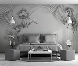 Carta Da Parati 3D Cavallo Bianco Nero Fotomurali Murale Decorazione Sfondo Custom Wallpaper -songqians-26680-330cmx245cm