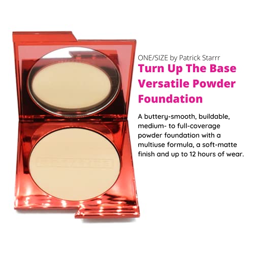 One Size One Size Patrick Starrr Turn Up The Base Versatile Powder Foundation, Neutral Undertones - Face Pressed Powder Makeup Foundation Medium-To-Full Coverage, Soft Matte Finish, 0.28Oz #TOP1